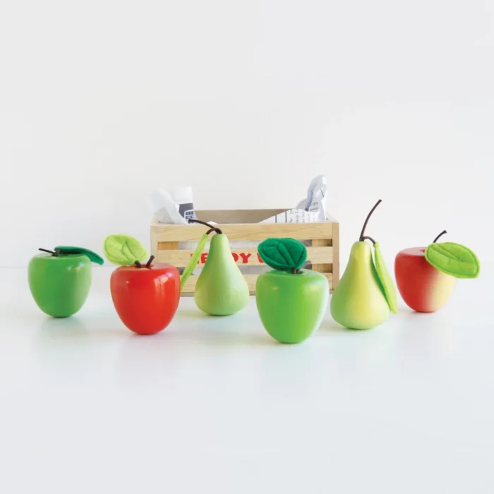 κιβώτιο με μήλα και αχλάδια le toy van